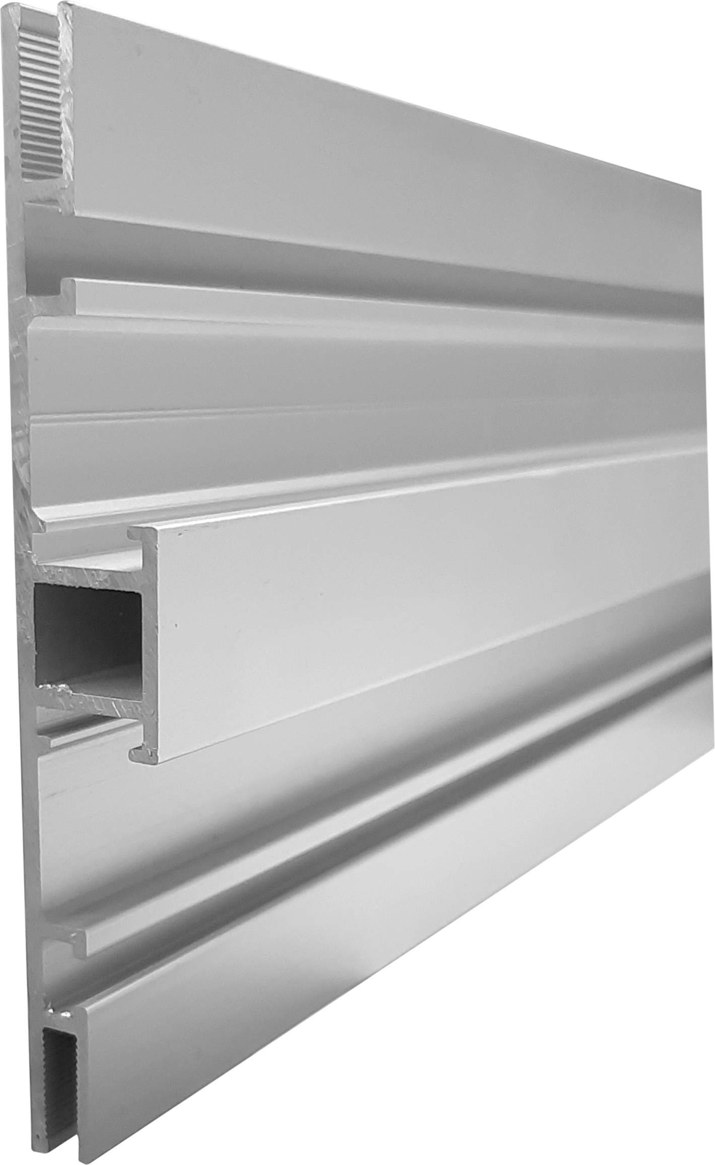 P-120D Double Sided Fabric Aluminium Profile, 430mm Deep, Anodized Silver/Black/White, 6M, Premium SEG Frame for Dual-View Textile Signage and LED Lightbox Applications